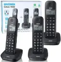 Brondi Gala Trio Cordless Phone - Black 