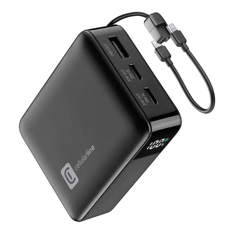 Cellularline Powerbank Mini 10000mAh LCD Fast 20W 