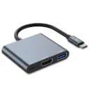 Tech Protect 3in1 Hub, USB-C to USB-A 3.0 / USB-C PD 100W / HDMI 4K 30Hz Gray