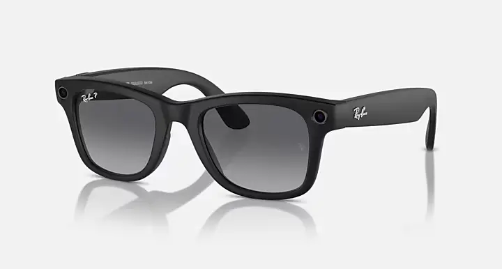 Ray-Ban Meta Wayfarer Gen 1 | Size Large Graphite Polarised - Matte Black 
