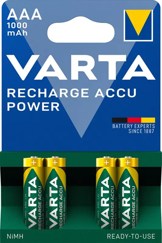 Varta Rechargeable AAA 1000mAh - 4 Pack
