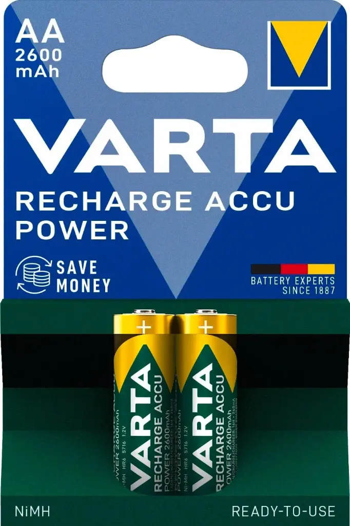 Varta Rechargeable AA 2600mAh - 2 Pack