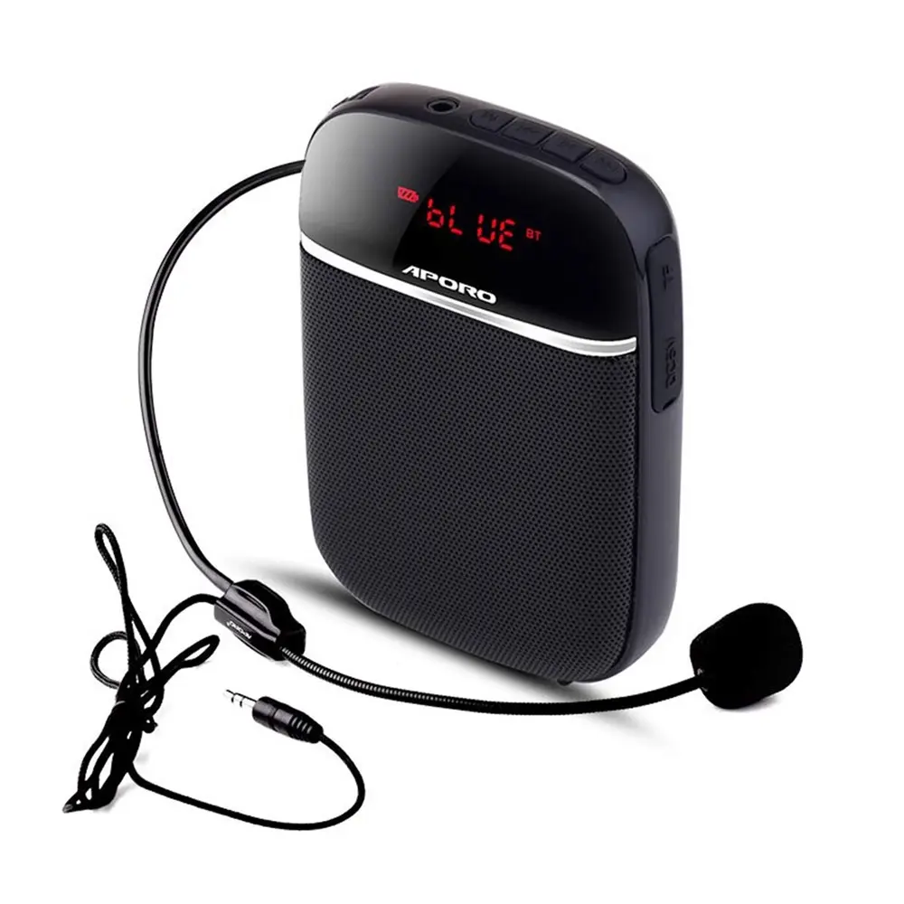 Portable BT Voice Amplifier with Wired Microphone Headset