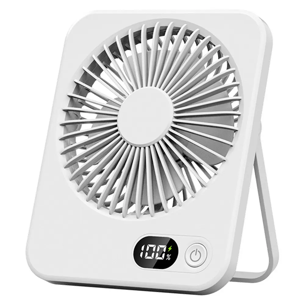 Desktop Fan With Digital Display and Foldable Stand