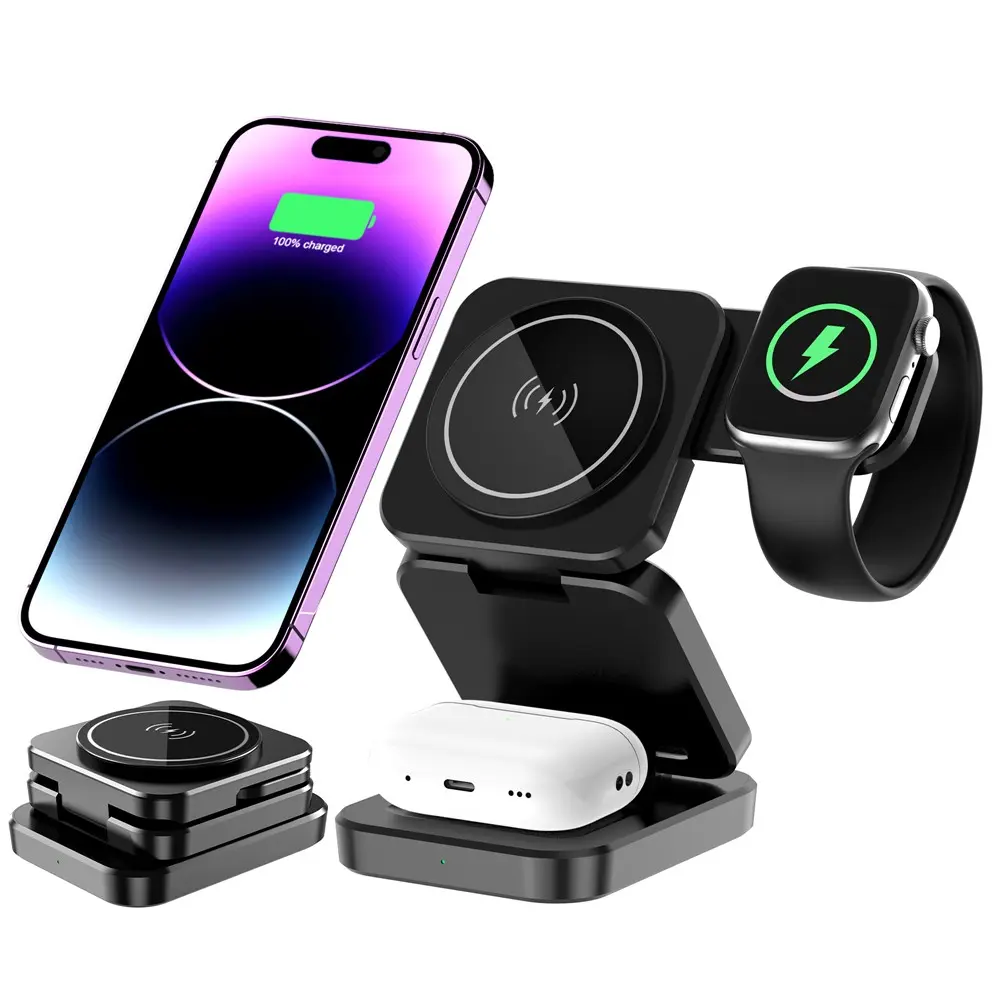 3-in-1 Foldable | Induction Wireless Charging Station