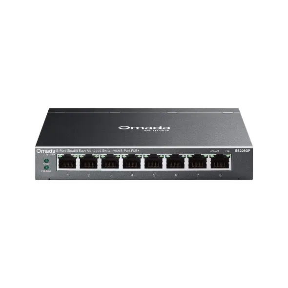 Omada 8-Port Gigabit Easy Managed Switch with 8-Port PoE+  ES208GP