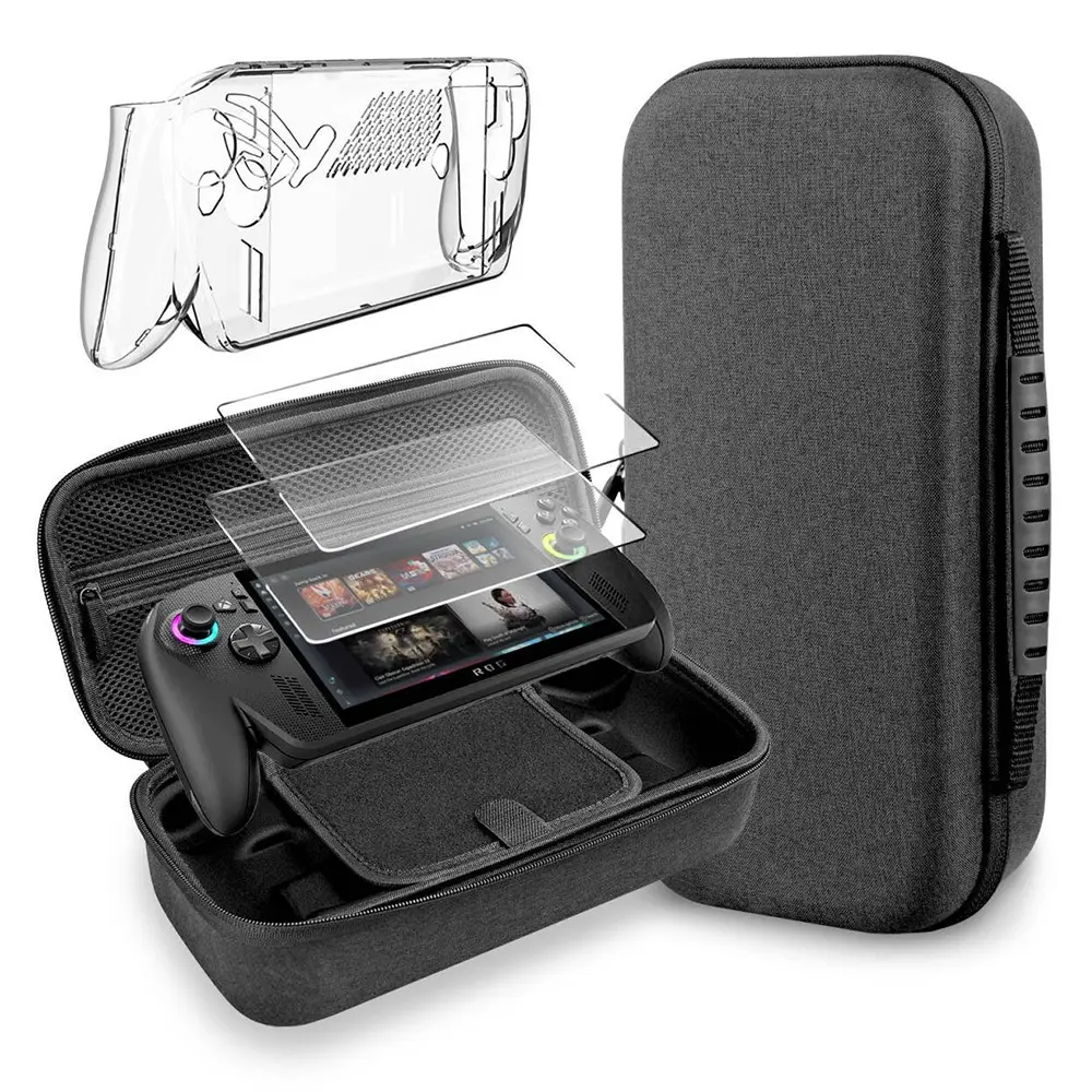 Silicon Protective Cover | Tempered Screen Protector | Carrying Bag For ROG Ally X