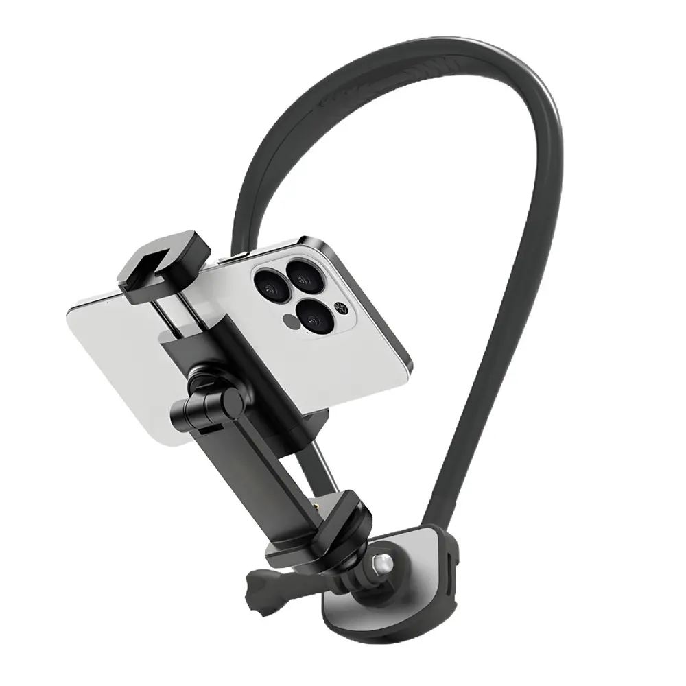 Magnetic Neck Mount Bracket with Phone Clip | GoPro Action Camera Mount