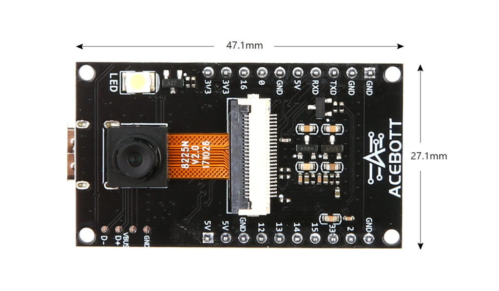 ACEBOTT ESP32 CAM V1.0 Development Board with OV2640