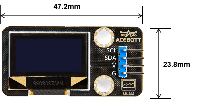 ACEBOTT 0.96 Inch OLED LCD Module White Backlight 128X64Easy-Plug