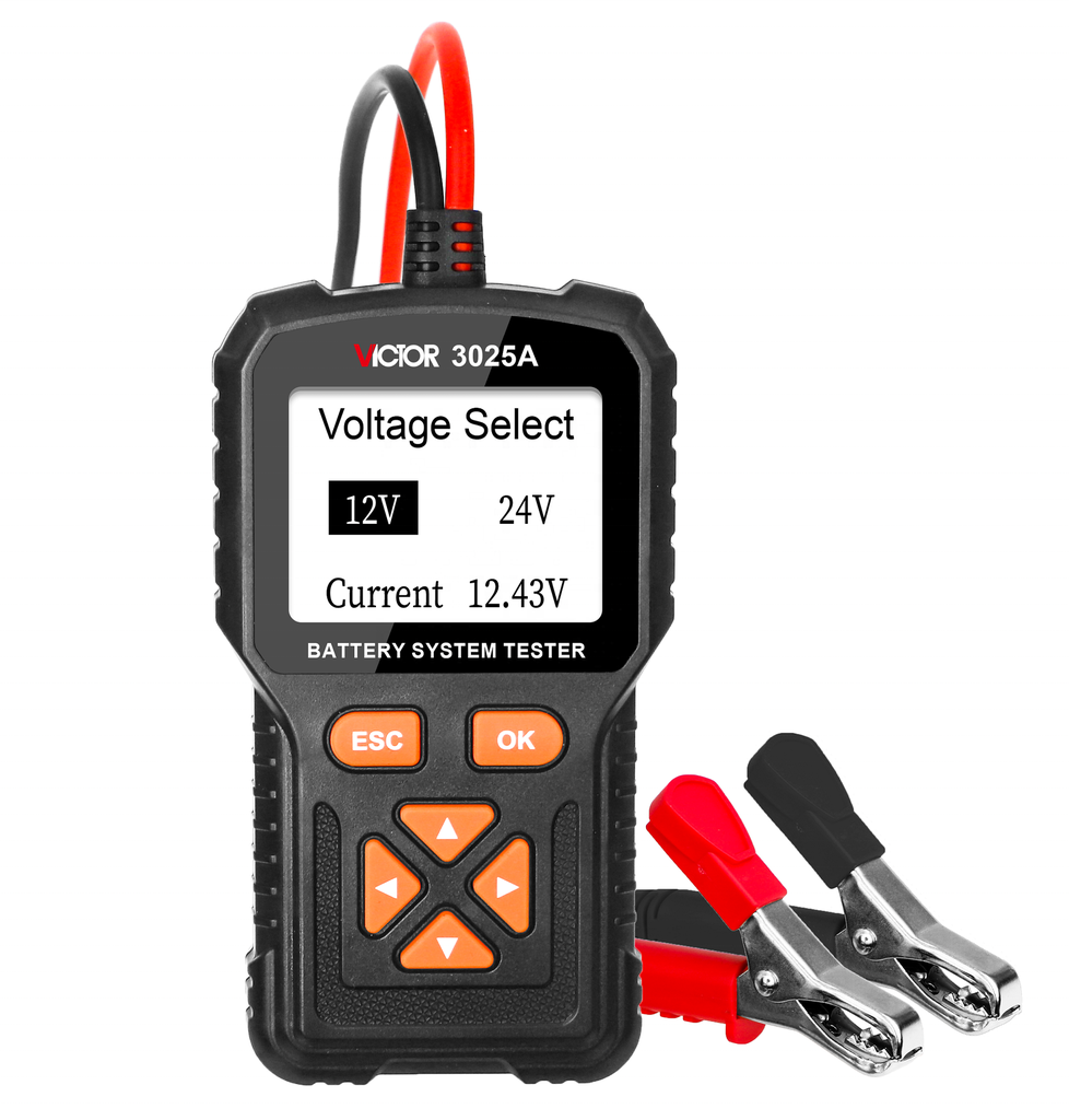 3025A Intelligent Battery Tester | 12V/24V Car Lead-Acid Battery Analyzer