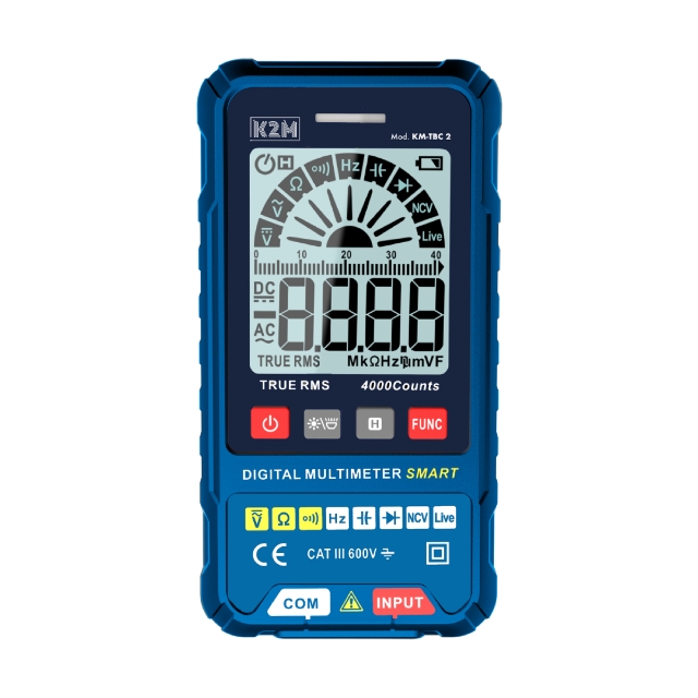 Automatic Smart Digital Multimeter With True Rms Value and Analog Bar | K2M KM-TBC2