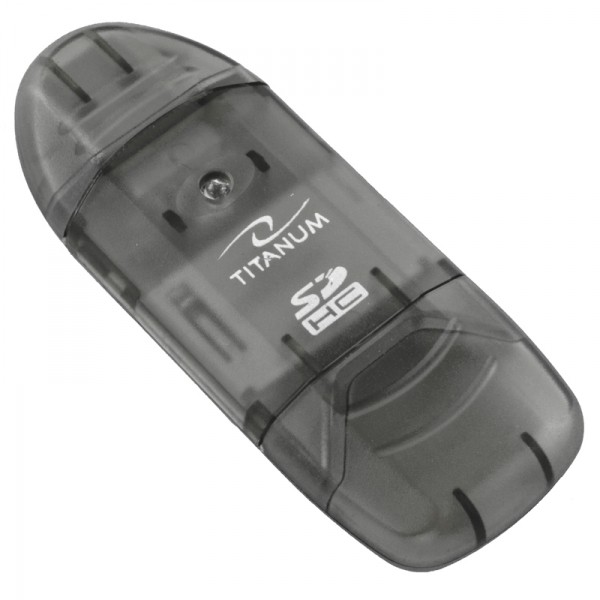 Titanum TA101B SDHC Card Reader – USB, Black