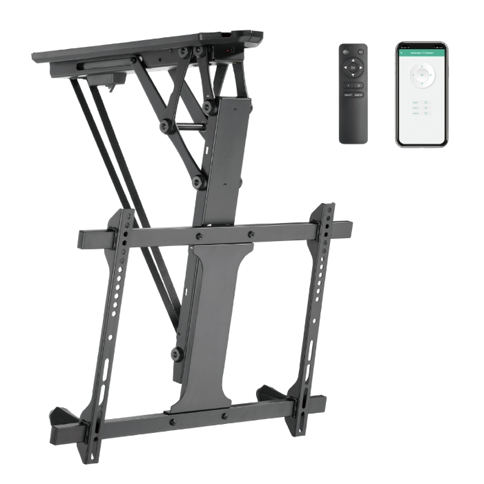 HeyMotoTv 3280 - Universal Motorized Ceiling Support With App for Flat-tv 32"-80" - 35 Kg - Maximum Inclination of 75°