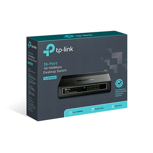 TP-Link 16-Port 10/100Mbps Desktop Switch TL-SF1016D