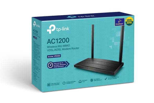 TP-LINK AC1200 Wireless MU-MIMO VDSL/ADSL Modem Router Archer VR400