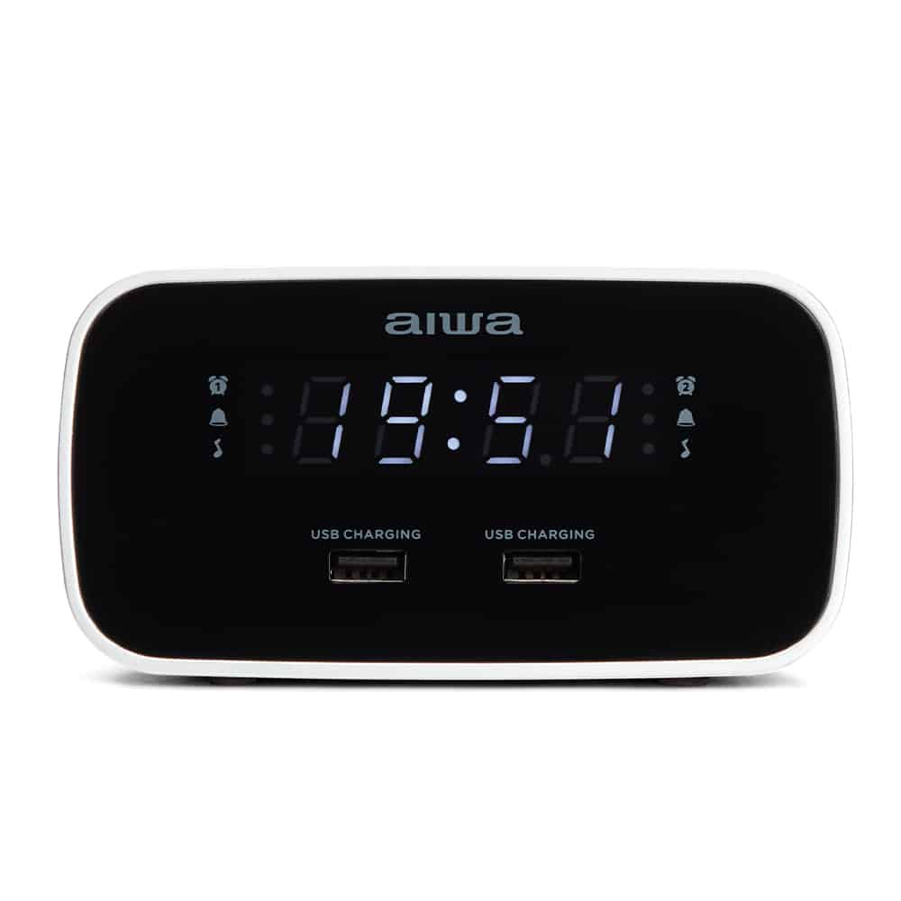 Dual Alarm Clock Radio | Aiwa CRU-19BK