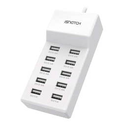Smart Home Charger - 10 USB Charger 10A 50W White