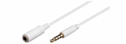 3.5mm 4-Pole Audio Extension Cable | DOUBLE AUXY Headphone Mic 2m