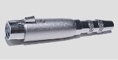 XLR Microphone adapter from 3 pole socket to 6.3 mono jack socket (1 Piece)