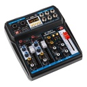4-channel microphone mixer with bluetooth/dsp/usb/mp3 - Vonyx