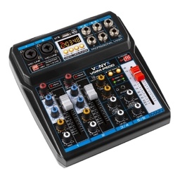 4-channel microphone mixer with bluetooth/dsp/usb/mp3 - Vonyx