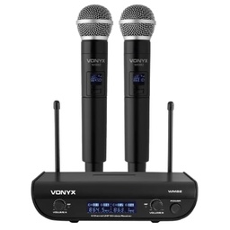 Vonyx - Kit 2 uhf 2-channel radio microphones 863,10mhz + 864,50mhz