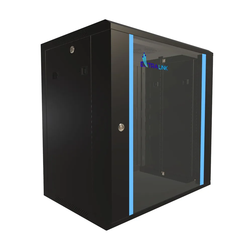Wall-Mounted Rack Cabinet | Extralink 12U 600×450 Black