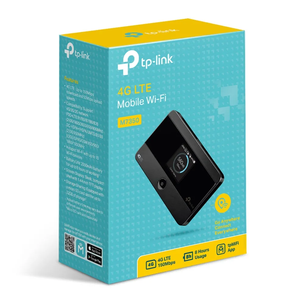 TP-Link M7350 LTE Modem 2,4GHz, 150Mb/s, 1x SIM, 1x microSD