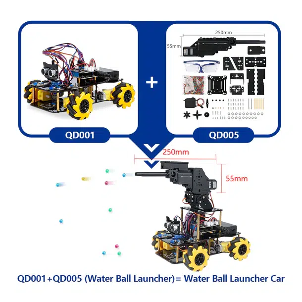 ACEBOTT ESP32 Water Ball Launcher Car Expansion Pack for QD001