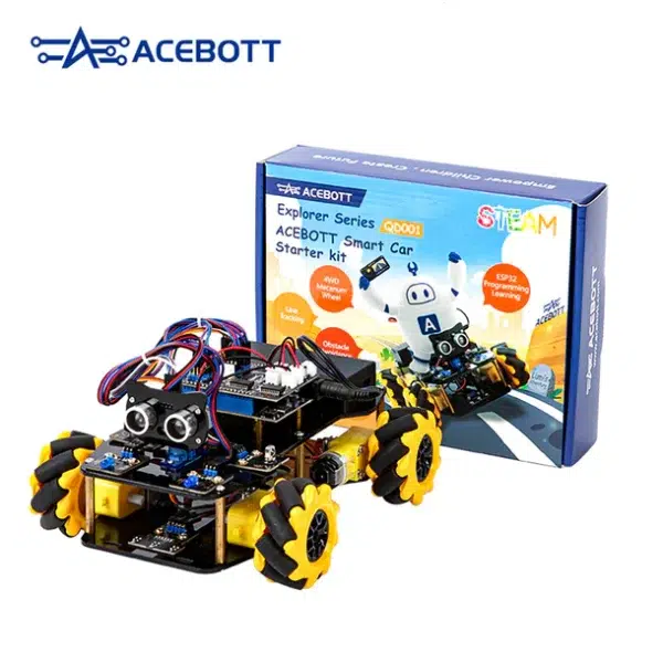 ACEBOTT ESP32 Smart Car Starter Kit with 4WD Mecanum Wheel Off-road Car Muti-Direction