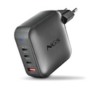Ultrafast Wall Charger | NGS BUD 165W 3 USB-C + 1 USB-A