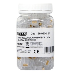 Rj45 Cat.6 Utp Pass-through Plug (1pc)