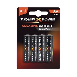 LR06 - Rexer Style Alkaline AA Battery (4pz Blister)