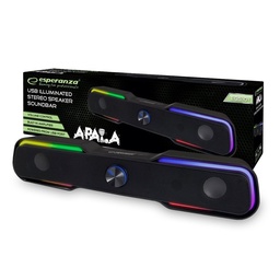 USB Soundbar with LED Rainbow Lighting | Esperanza Apala