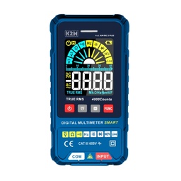 Automatic Digital Smart Multimeter With True Rms, Analog Bar and Colour Display | K2M KM-TBC2 Plus 