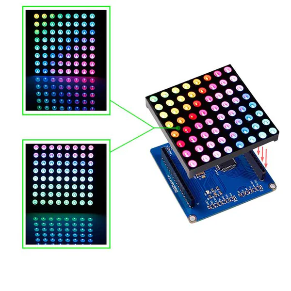 RGB LED Matrix Driver Shield + Display | Full Color Module