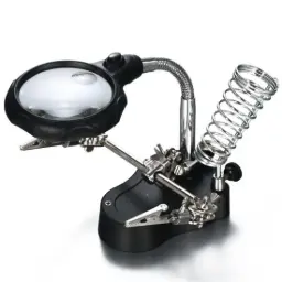 Desktop LED Light | Reading & Inspection Magnifier with Clip
