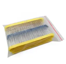 600 Pcs 1/4W 1% 30 Kinds Each Value Metal Film Resistor Assortment Kit Set Pack