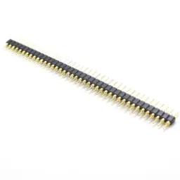 1×40-Pin Straight Round Pin Header | 2.54 mm Gold-Plated