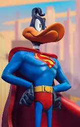 Daffy Duck Superman Figure | Space Jam: A New Legacy 1/10 Art Scale