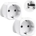 Adapter Plug EU to UK White