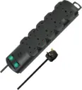 Brennenstuhl Extension Socket UK 10 Way 2M Black