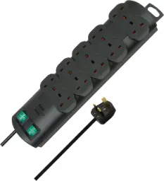 Brennenstuhl Extension Socket UK 10 Way 2M Black