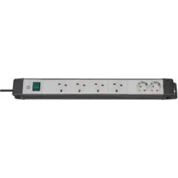 Brennenstuhl Extension Socket 6 Way 4 UK & 2 German 3M 