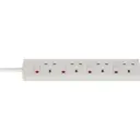 Brennenstuhl Extension Socket UK 4 Way + SW 2M White 
