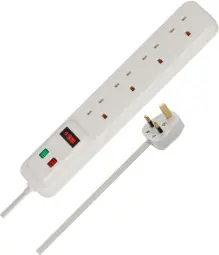 Brennenstuhl Extension Socket UK 4 Way + SW Surge Protector 2m 