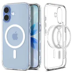 Spigen Ultra Hybrid Clear and White MagSafe Case | Apple iPhone 17