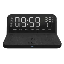 Veho TQ-1 Digital Alarm Clock & Qi Wireless Charger 
