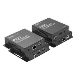 SUPERGUARD HDMI KVM Extender 4K@60Hz with Loopout & PoC | Over Ethernet 70m